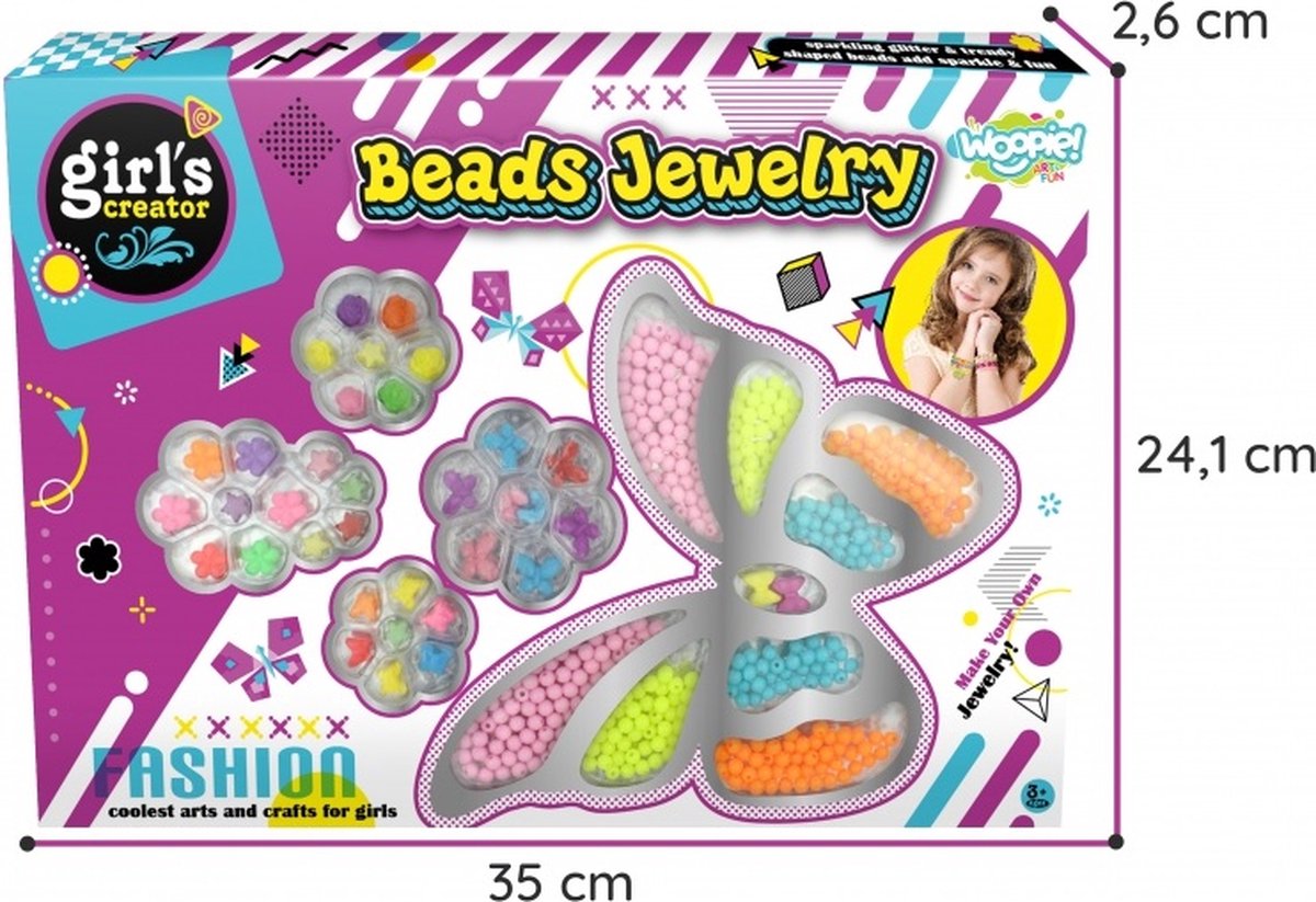 Sieradenmaakset - Armbandjes maken meisjes - Sieradenpakket - Armbanden - Oorbellen - Ringen