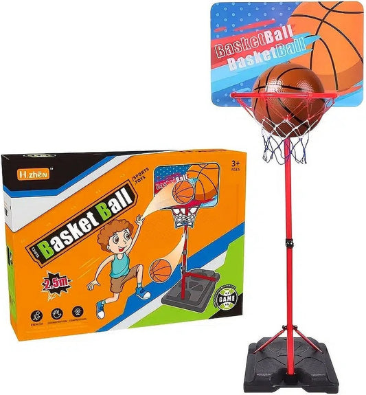 Basketbalpaal inclusief basketbalbord - Basketbalring - Verstelbaar in hoogte - 1,2 m tot 2,1 m - Basketbalring met Standaard