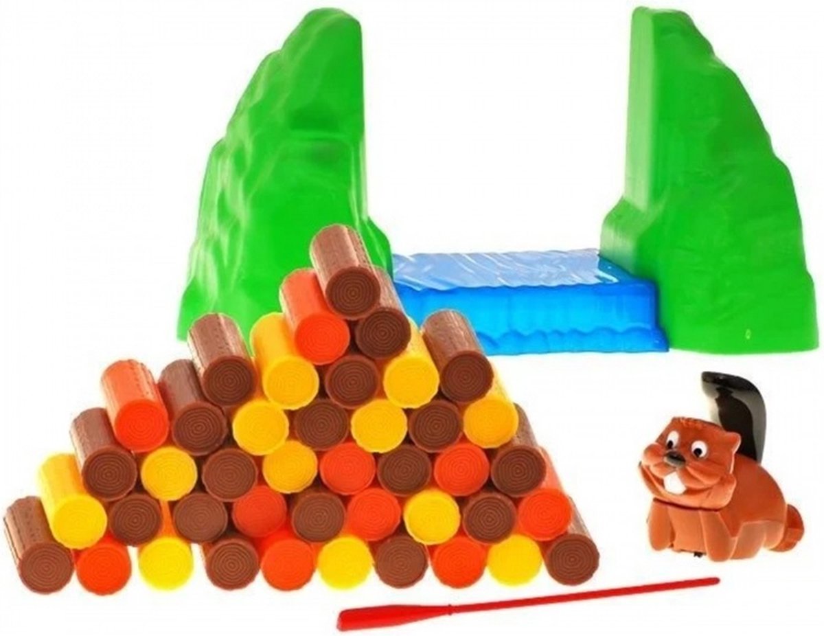 Vallende Bever Dam spel - Bert Bever - Arcadespel - Gezinsspel - Behendigheidsspel - 46 onderdelen