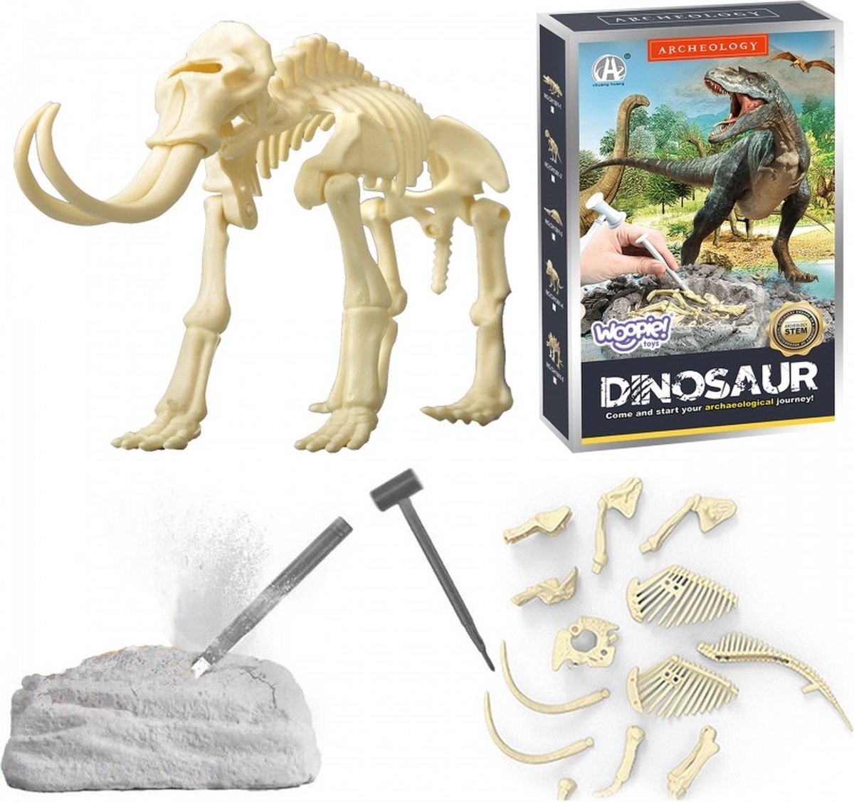 Dinosaurus opgraaf set - Archeologie speelgoed- Dino - Prehistorie