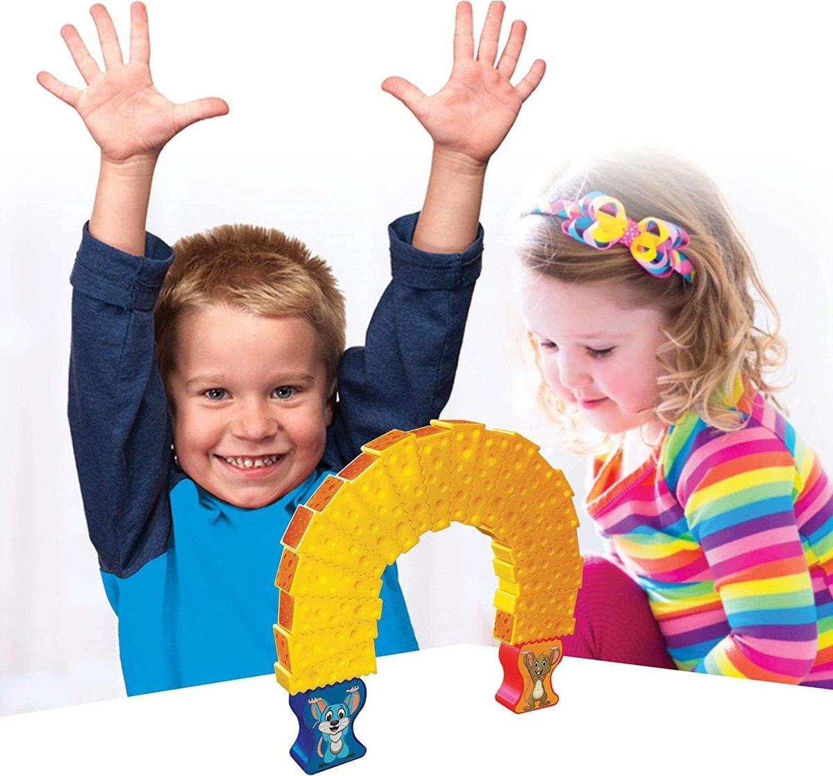 Kaas Stapel Spel - Behendigheidsspel - Muizen vallende toren spel - Voor Jongens en Meisjes