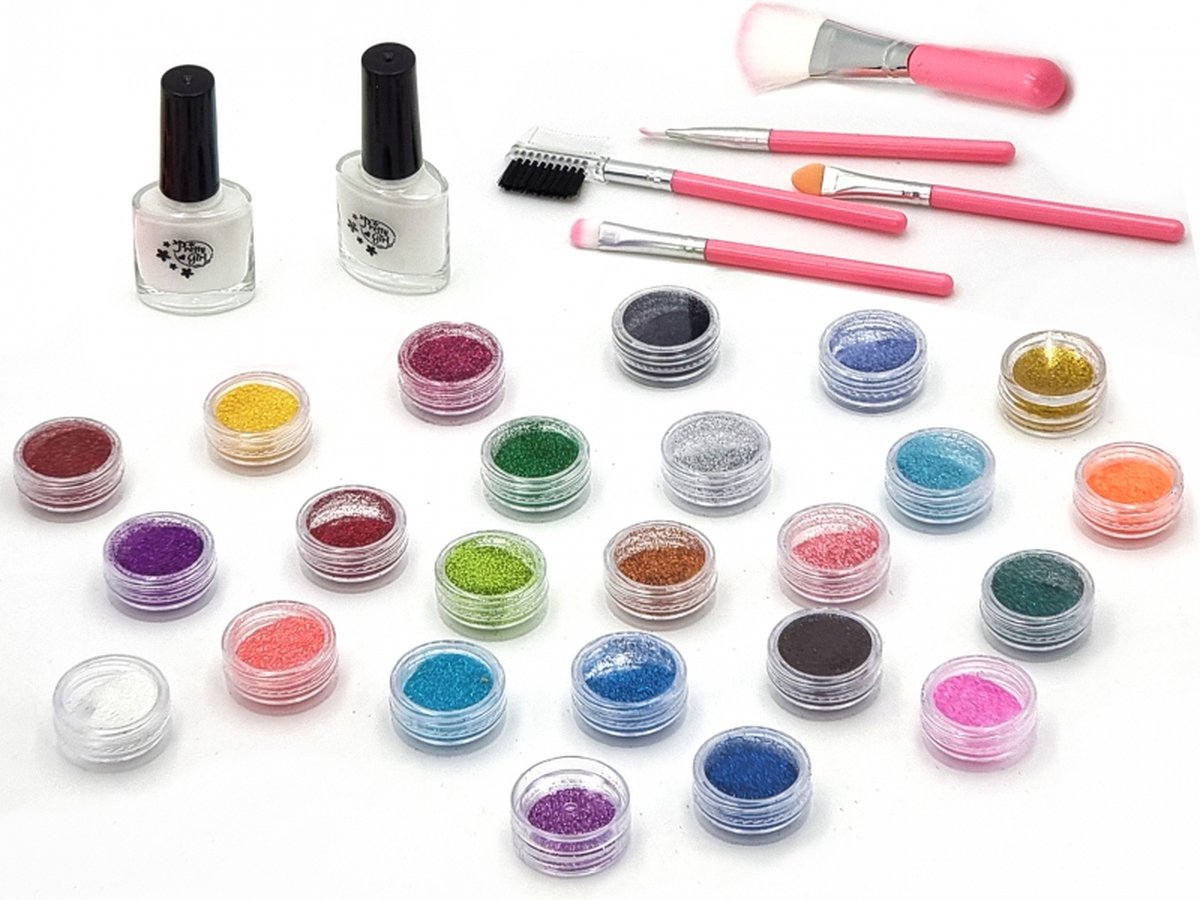 Glitter tattoo set voor kinderen - Inclusief glitters en sjablonen