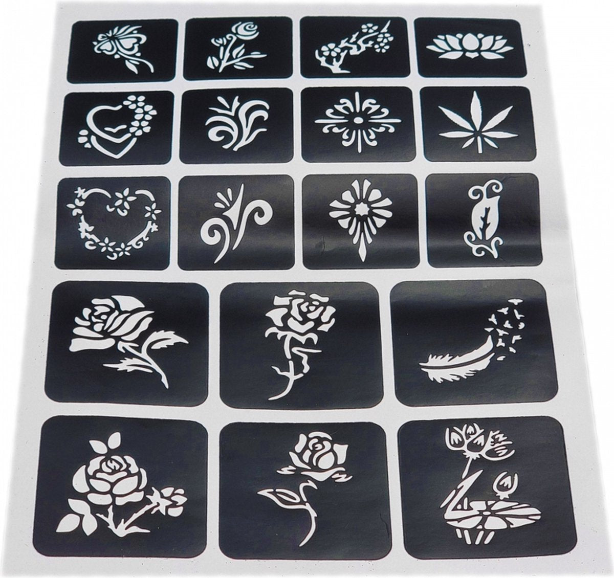 Glitter tattoo set voor kinderen - Inclusief glitters en sjablonen