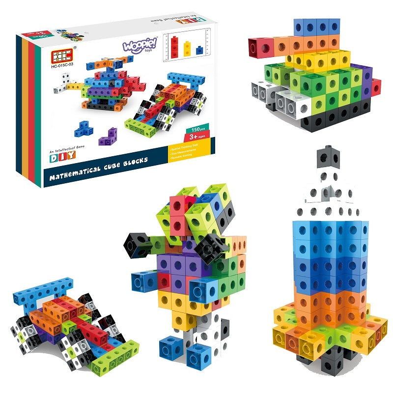 3D bouwstenen set - Constructie speelgoed - Creativiteit - 150 stuks - 3D kubussen