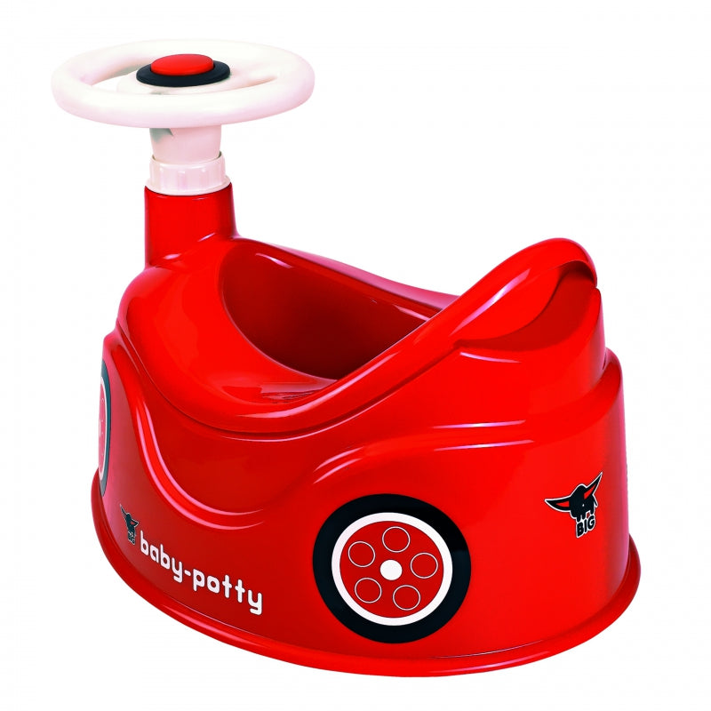 BIG Baby plaspotje loopwagen - Zindelijkheidstraining - New Bobby Car Auto met Stuur - Rood