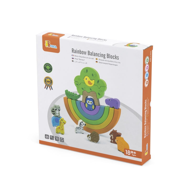 VIGA Houten Regenboogpuzzel Creatieve Montessori Blokken
