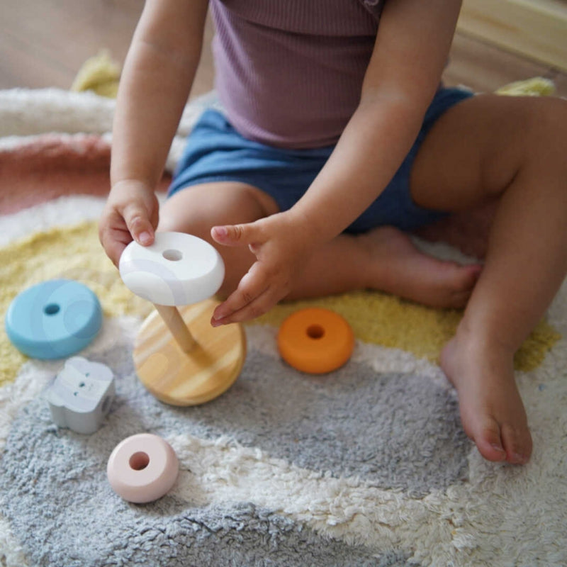 VIGA PolarB Houten Educatieve Piramide toren IJsbeer voor Baby's