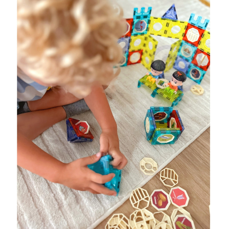 WOOPIE Magnetische Bouwblokken Kasteel 98 stuks