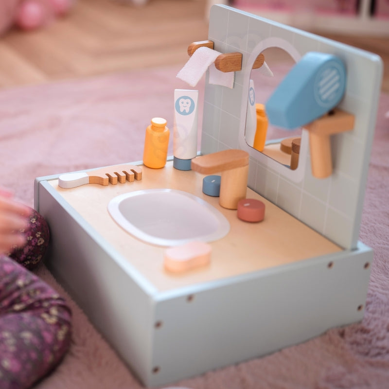 TOOKY TOY Houten speelgoed Toilet Badkamer met Accessoires