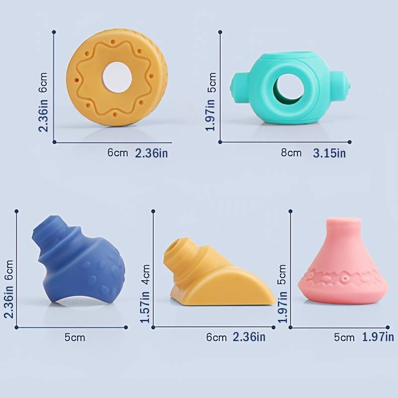 WOOPIE Sensorische Bouw- en Knijpblokken voor Baby's 13 stuks