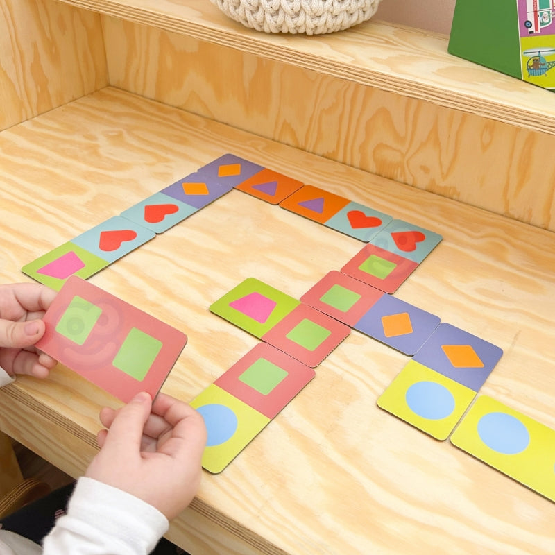 WOOPIE Dominospelset Transport Dieren Schuifpuzzels voor kinderen