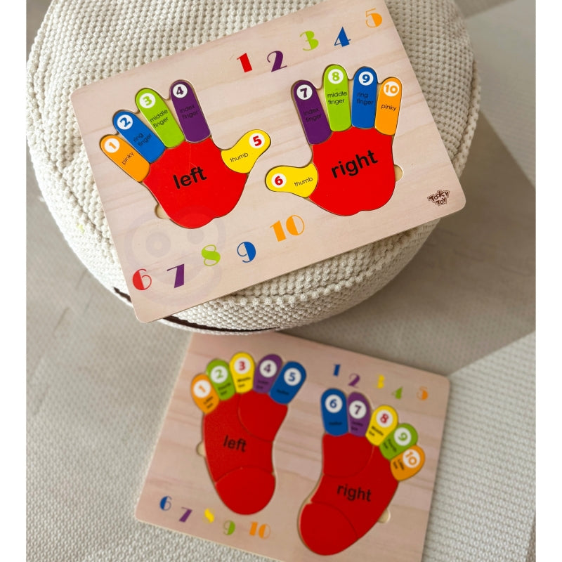 TOOKY TOY Educatieve houten puzzel Handleren tellen en kleuren