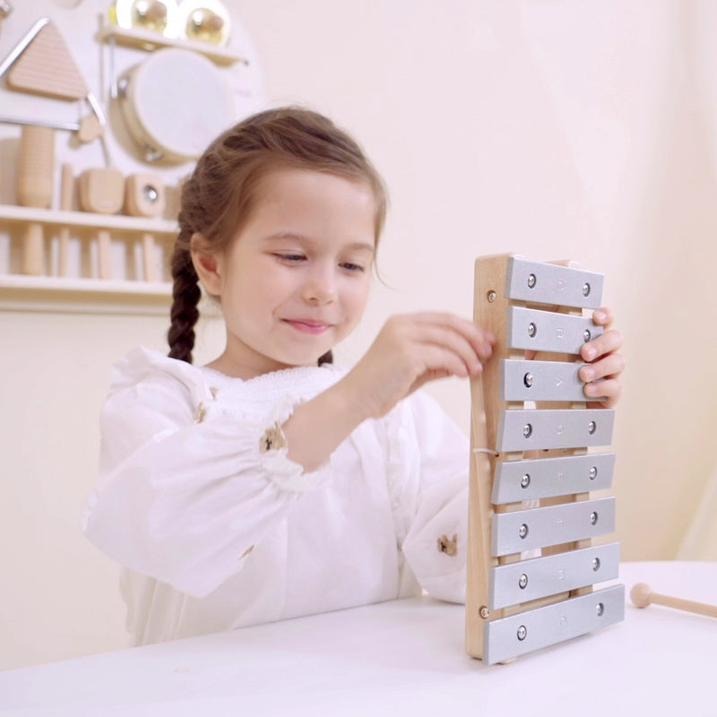 VIGA Houten Muziekbord met 12 instrumenten