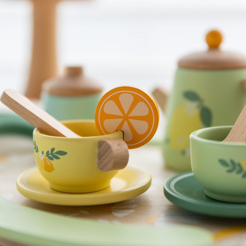 CLASSIC WORLD Houten Speelgoed Theeservies 14-delig