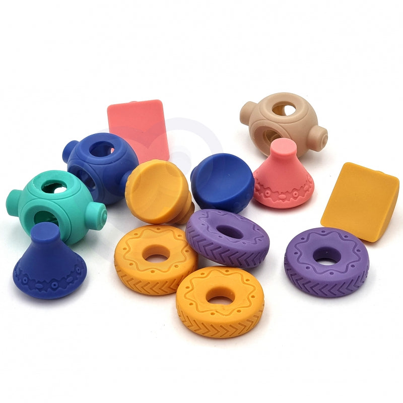 WOOPIE Sensorische Bouw- en Knijpblokken voor Baby's 13 stuks