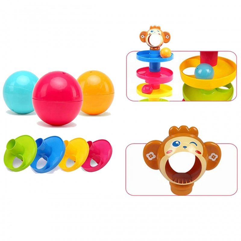 WOOPIE BABY Knikkerbaan Set Spiraal + 3 Ballen