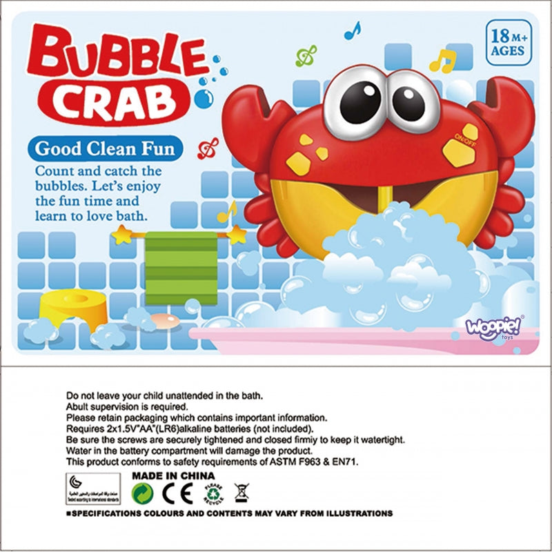 WOOPIE BABY Krab met Schuimfunctie en Melodie Badspeelgoed