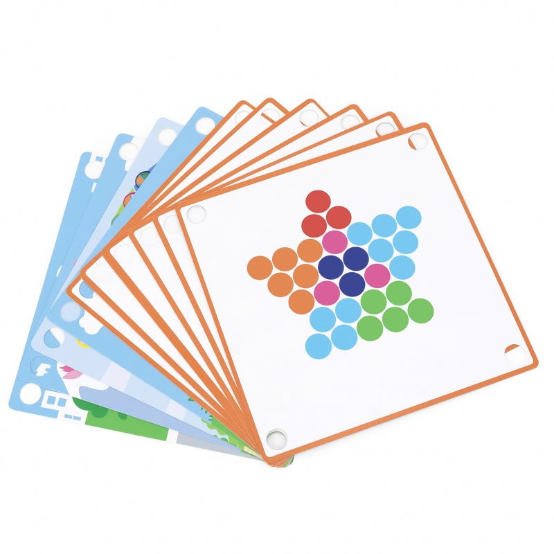 VIGA Houten Kralenspel "Pak en Match", Montessori Puzzel