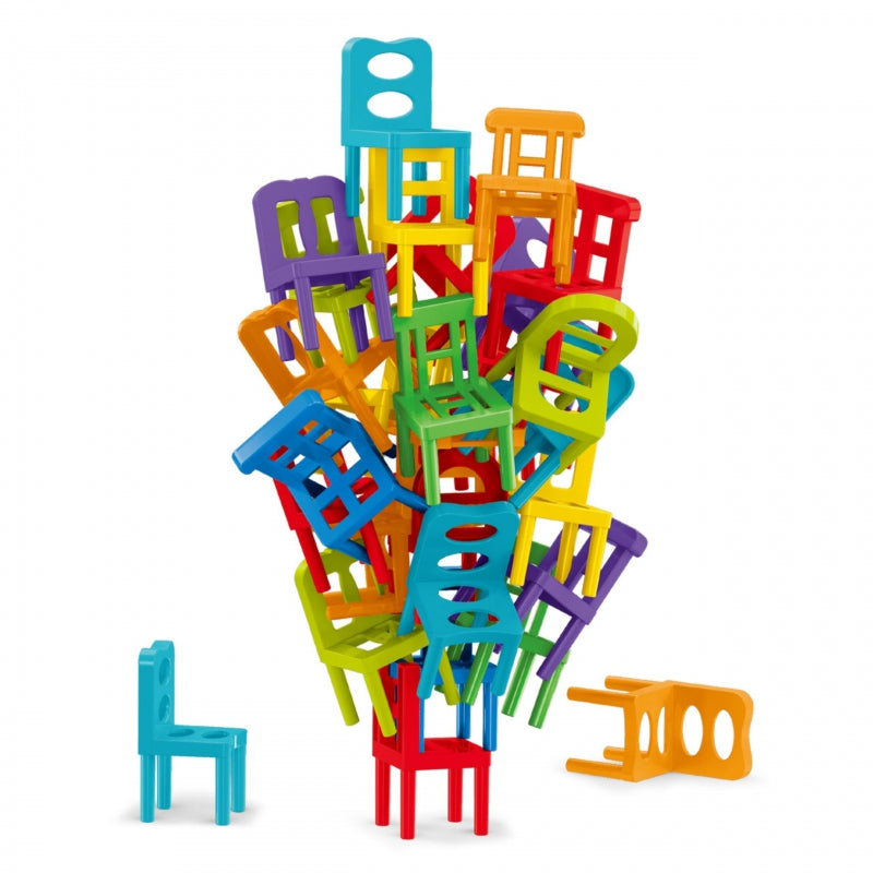 WOOPIE Behendigheidsspel Stapelbare Stoelen – Blokkenpuzzel 36-delig