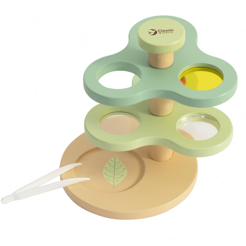 CLASSIC WORLD Microscoop 2-in-1 vergrootglas voor kinderen die de natuurlijke wereld verkennen