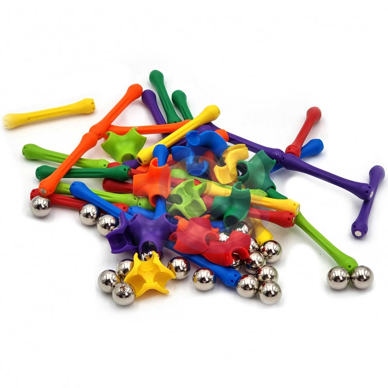 WOOPIE Magnetische Bouwstenen, Staafjes Creatieve Puzzel 110 stuks