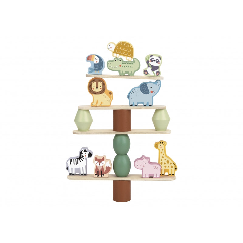 WOOPIE GREEN Houten Dieren Balance Stapelspel - FSC gercertificeerd