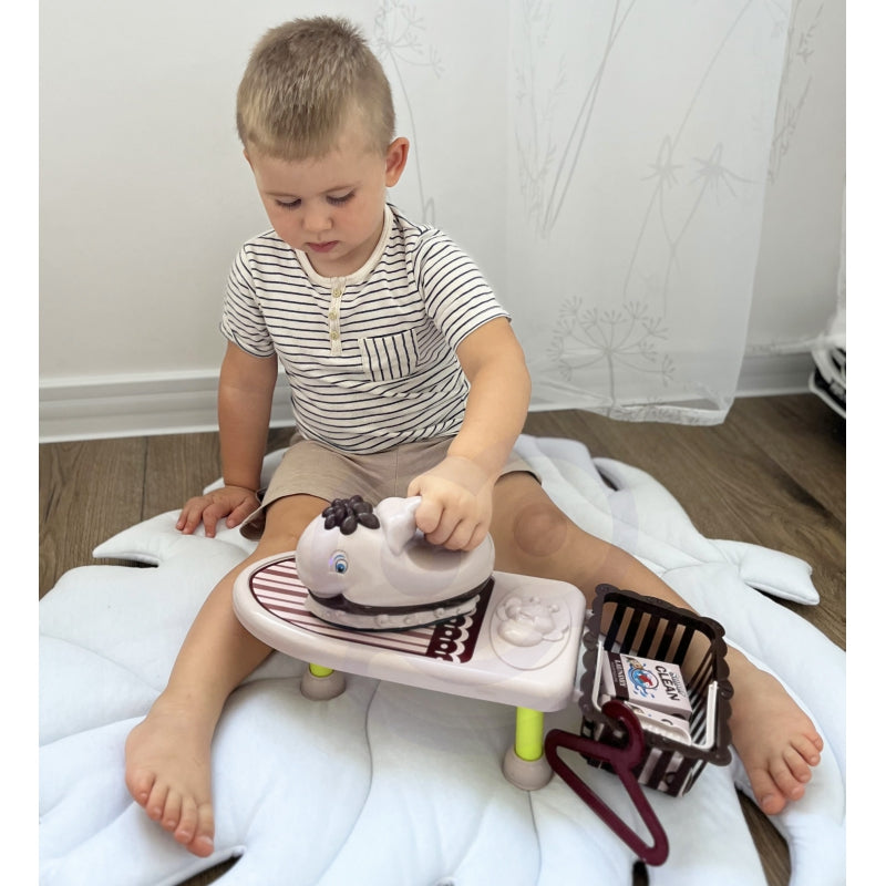 WOOPIE 2-in-1 Speelgoed Strijkset – Strijkplank en Strijkijzer met Muziek, 7 stuks