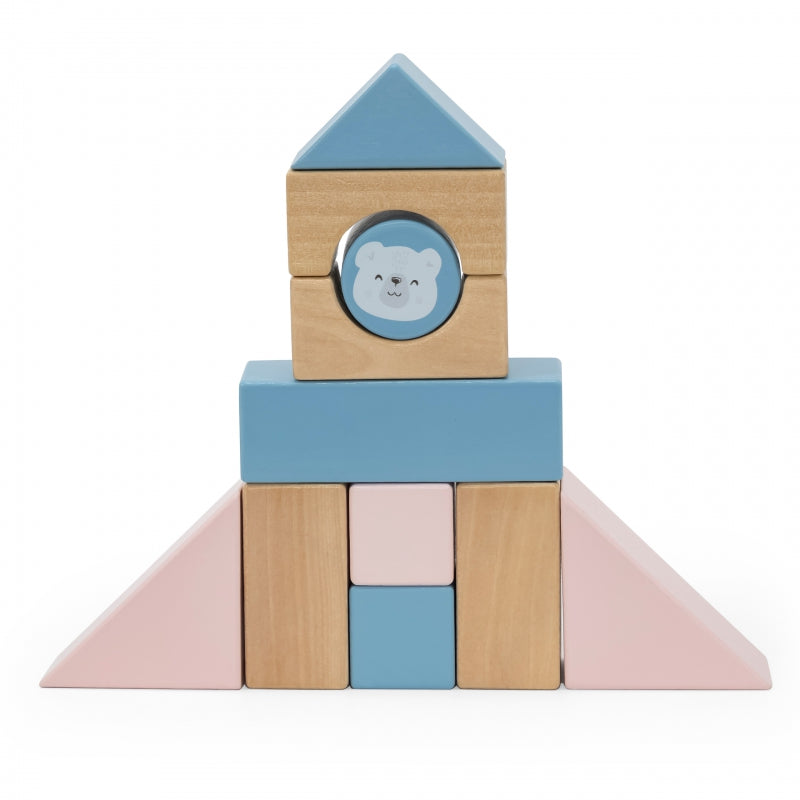 VIGA Houten Trekkar + Blokken - 21 stuks