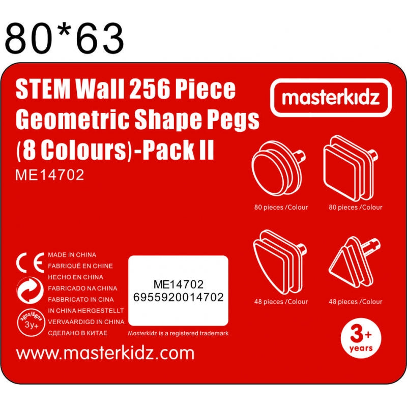 MASTERKIDZ Geometryczne Elementy Tablic 256 szt