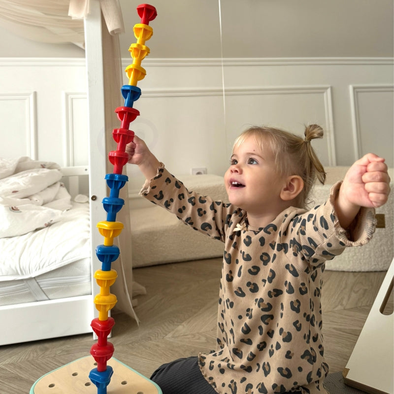 WOOPIE GREEN houten 12-in-1 baby Bouwdoos - Zintuigspeelgoed - Motorisch Montessori speelgoed