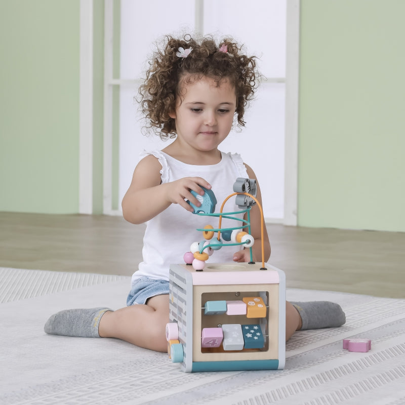 VIGA PolarB Houten Activiteit Kubus voor baby's en peuters