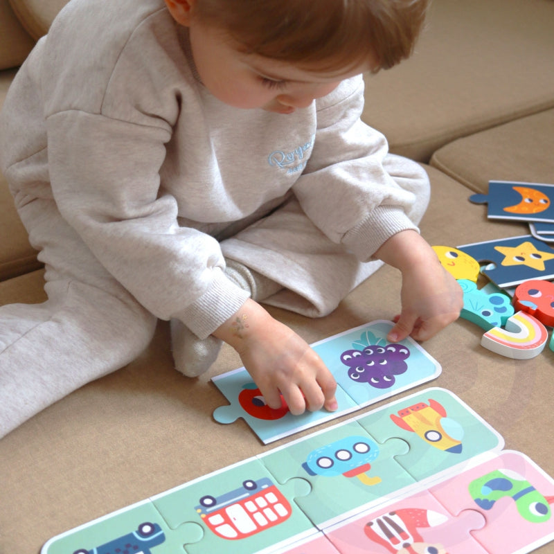 WOOPIE GREEN Sensorische Puzzel - Memory spel met Vormen - FSC gecertificeerd