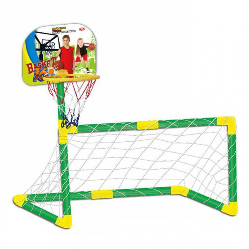WOOPIE 2-in-1 Basketbal en Voetbaldoel set inclusief Ballen