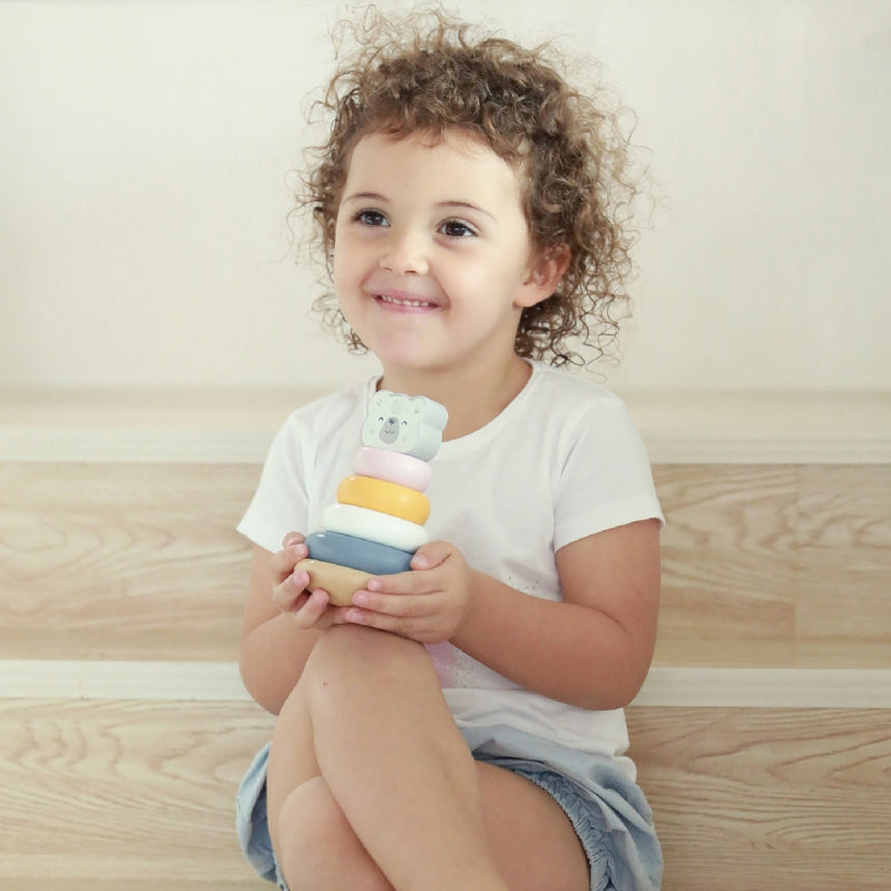 VIGA PolarB Houten Educatieve Piramide toren IJsbeer voor Baby's