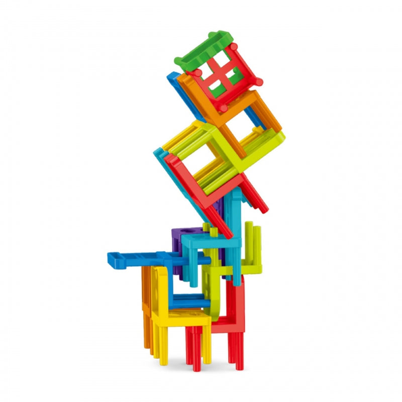 WOOPIE Behendigheidsspel Stapelbare Stoelen – Blokkenpuzzel 36-delig