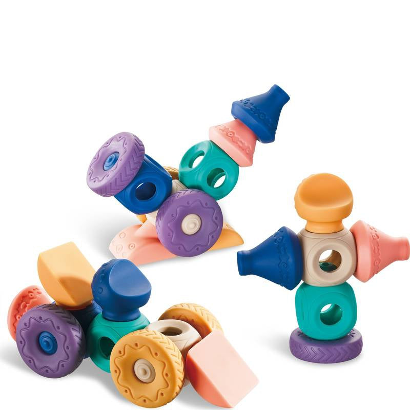 WOOPIE Sensorische Bouw- en Knijpblokken voor Baby's 13 stuks