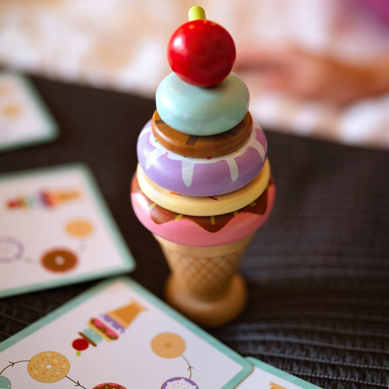 WOOPIE GREEN Houten ijsje Puzzel 12 stuks - Montessori speelgoed