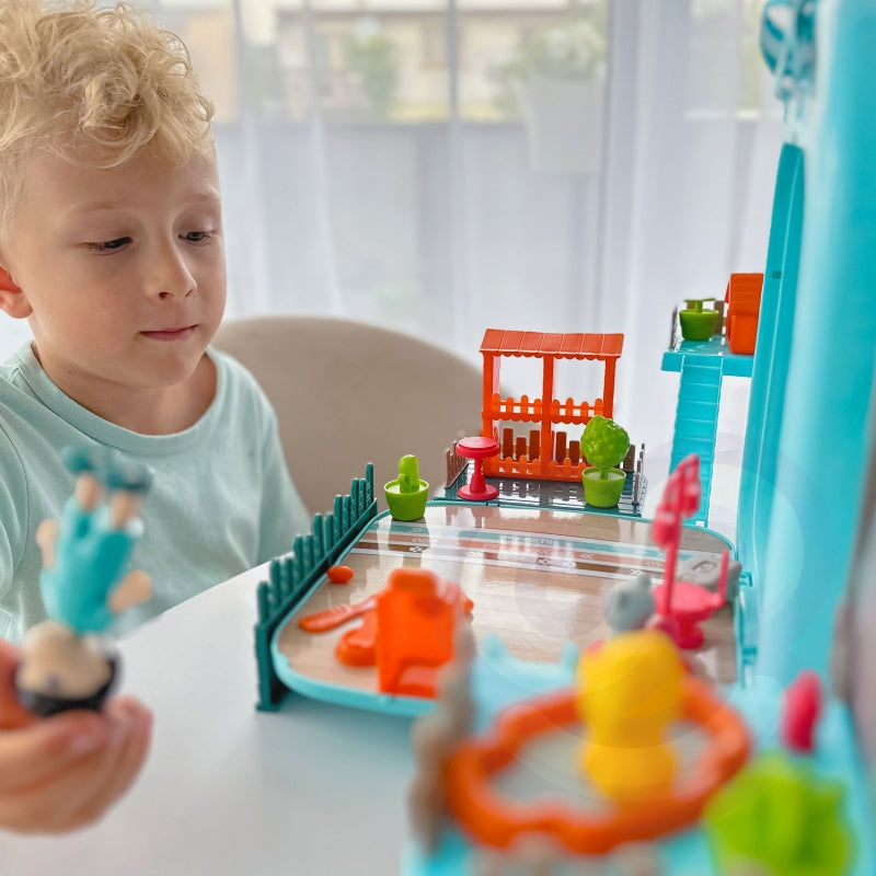 WOOPIE Speelgoed Kleine Dierenarts set met Huisje in een Rugzak en Hondje