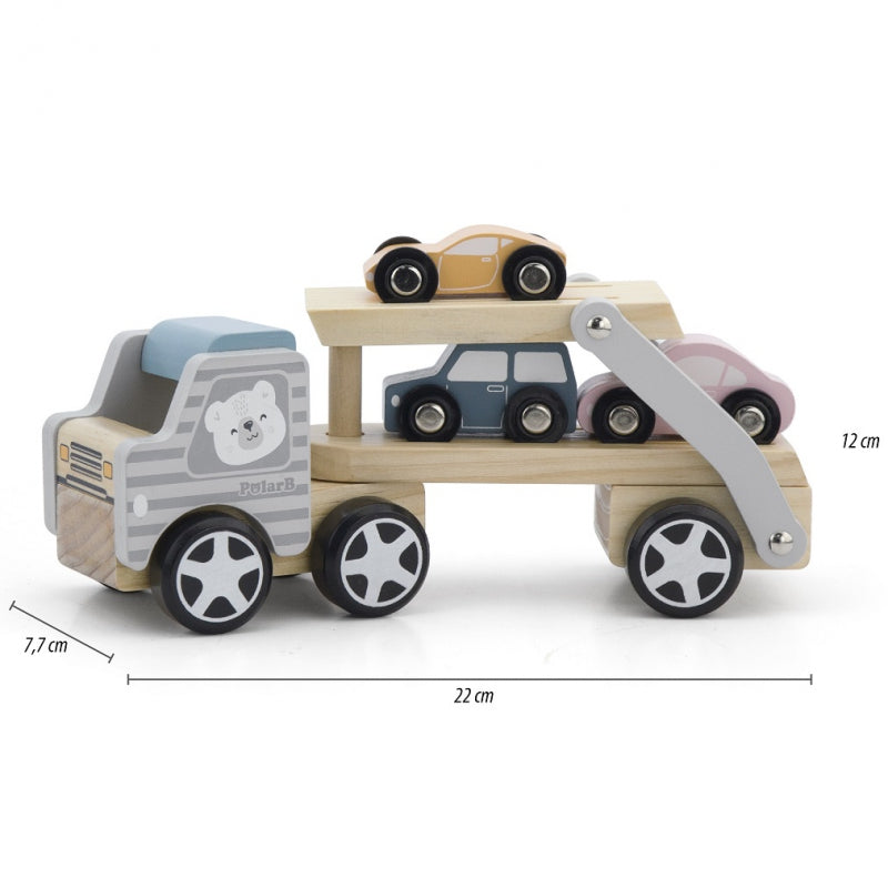 VIGA PolarB Houten Oplegger met Auto's - Montessori speelgoed