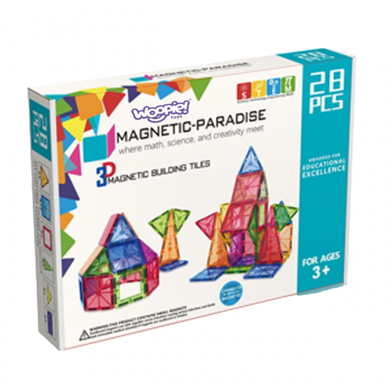 WOOPIE Magnetische Bouwblokken Montessori 3D, 28 stuks