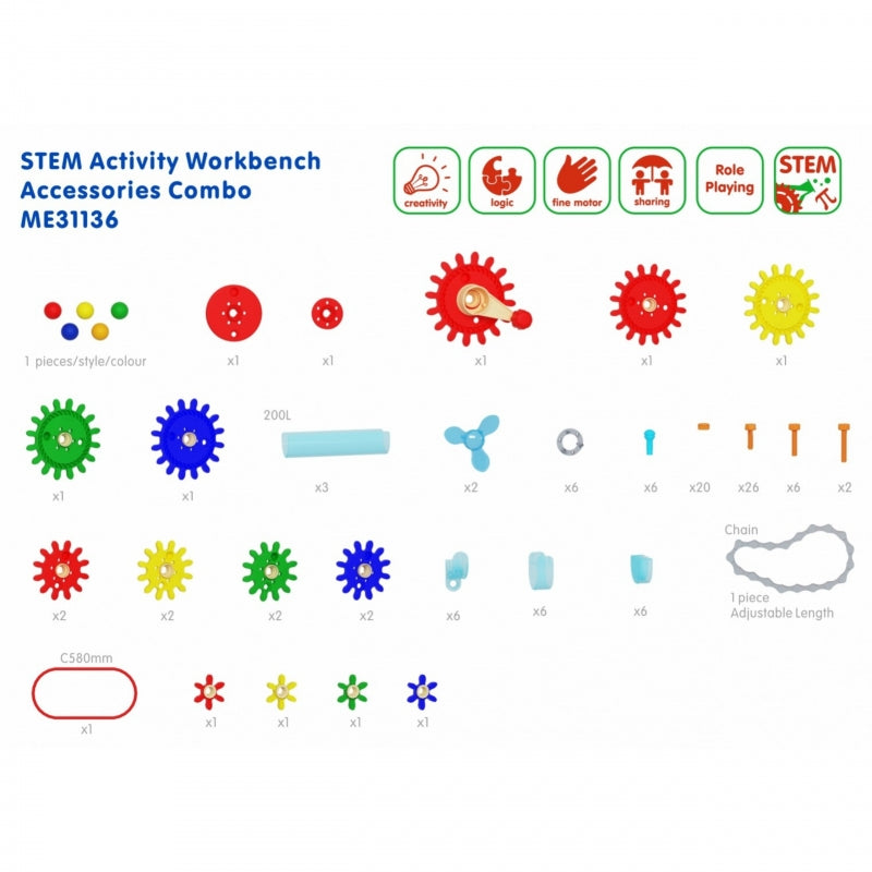 MASTERKIDZ Werkbank Accessoireset 111-delig