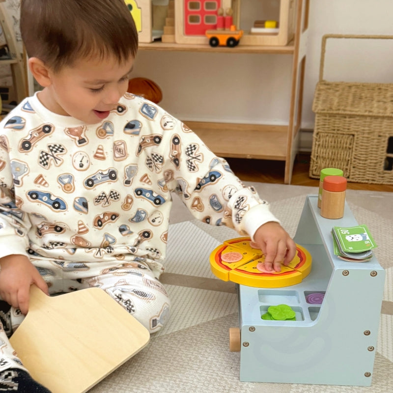 TOOKY TOY Speelgoed Pizzeria Houten Pizzaoven Accessoires