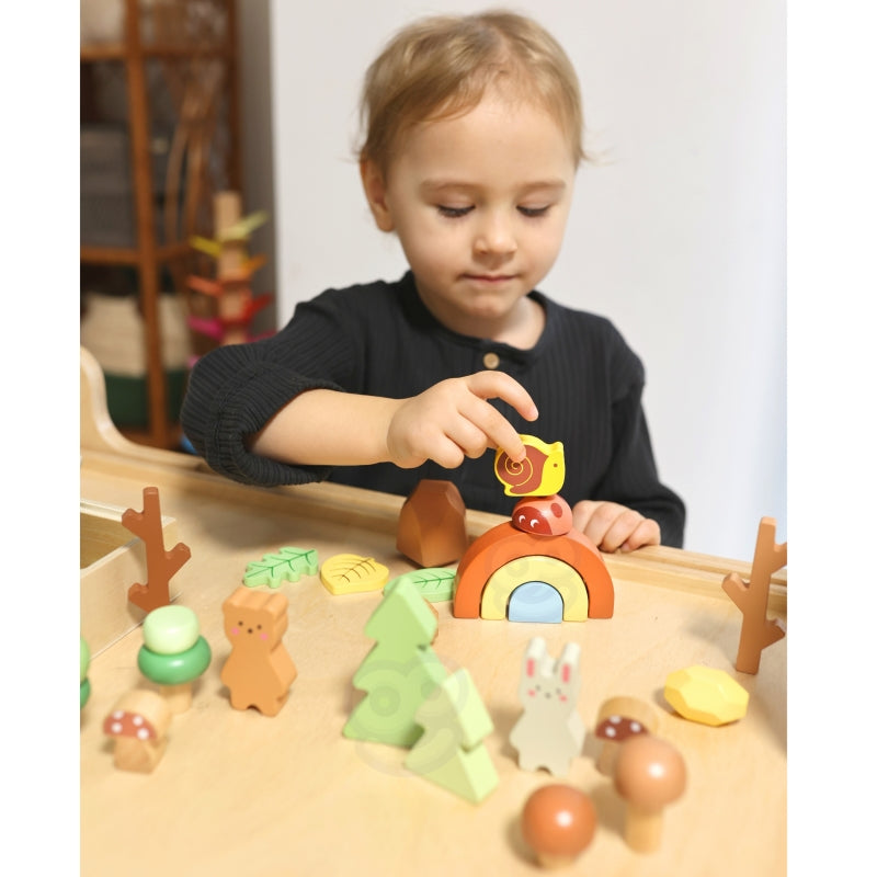 TOOKY TOY Natuur set Stapelblokken puzzel