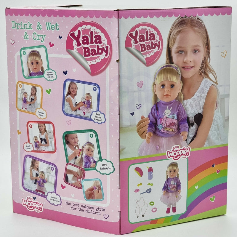 WOOPIE Speelpop met muts 43 cm + Accessoires