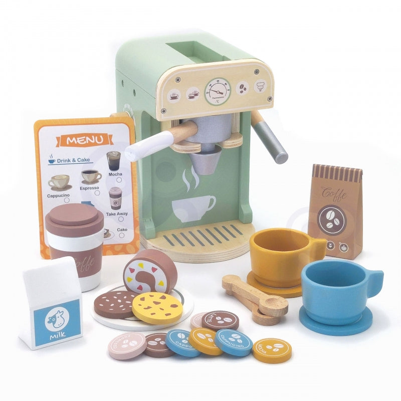 WOOPIE GREEN Houten Koffiezetapparaat Barista 25 stuks - koffiebar
