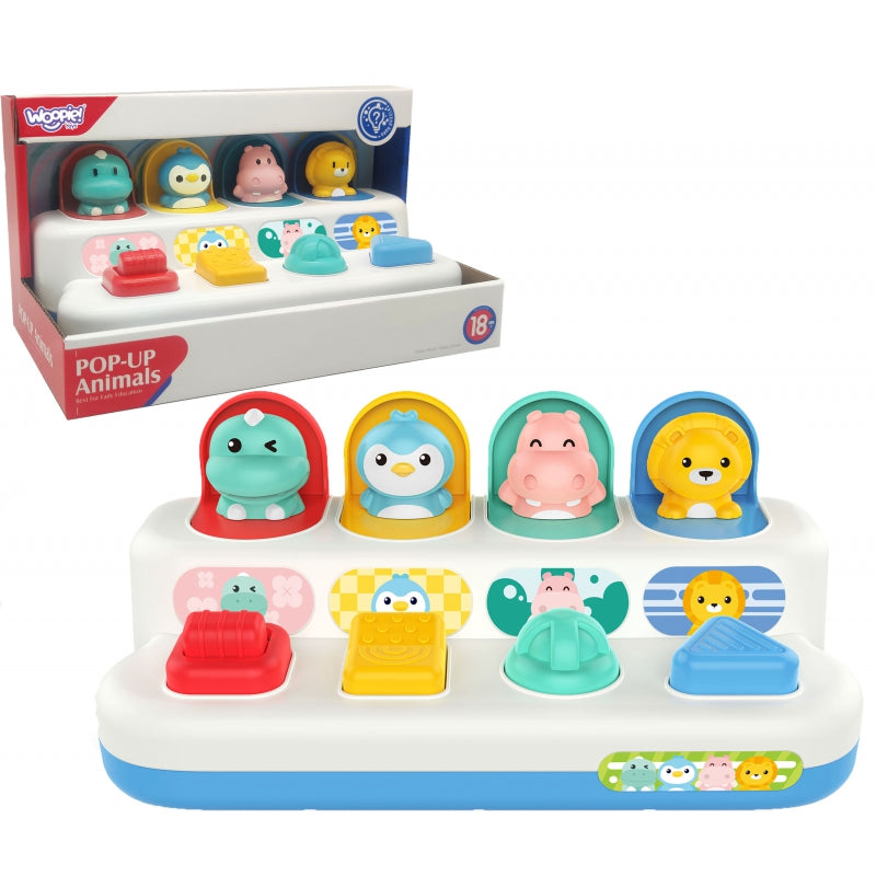 WOOPIE BABY Springende Diertjes POP-UP - Educatief Speelgoed