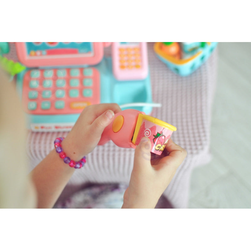 WOOPIE Speelgoedkassa voor Kinderen Incl. Scanner, Weegschaal, Microfoon en 24 Accessoires