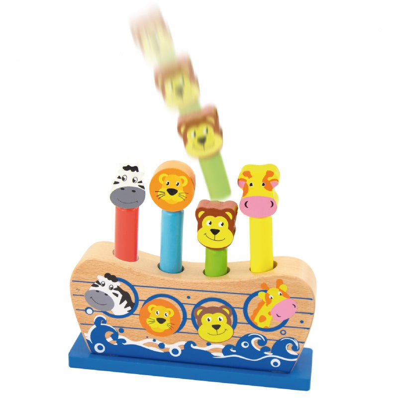 VIGA Houten Springende Dieren spel - Ark van Noach