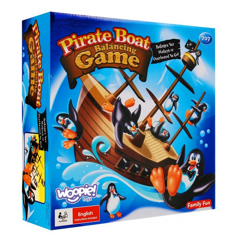 WOOPIE Piratenschip van Pinguïns spel - Balanceer de pinguïns op de Piratenschip