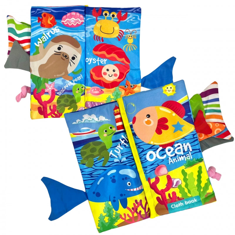 WOOPIE BABY Stoffen Boek met Staartjes van Zeedieren, Met Geluidsfunctie (Engelstalig)